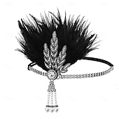 economico Accessori e altro-Vintage Fascia Flapper Il grande Gatsby Foglia Costume Per donna Carnevale San Valentino Mascherata Balli di fine anno Carnevale Club Adulti Copricapo Primavera