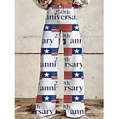 ieftine Pantalonii-A 250-a aniversare a SUA Retro / vintage Anii 1970 Pantaloni Pantaloni cu picioare largi Hippie Disc Talie Înaltă Costume de fancy Pentru femei Mascaradă 4 iulie Ziua Independenței Adulți Pantaloni