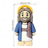 halpa pääsiäinen-50 kpl pieniä Jeesus-hahmoja, mini-Jeesus-hahmoja irtotavarana pääsiäismunien täyttämiseen, vauva-Jeesus-hahmo, miniatyyrihahmot, pääsiäisjeesus piilosta leikkimiseen, uskonnolliset juhlalahjat