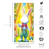 abordables Tapisseries de vacances-Guirlande photo en forme de lapin de Pâques, accessoire idéal pour décorer une porte ou une fête, parfaite pour les décorations de fêtes et les fêtes de Pâques en intérieur ou en extérieur.