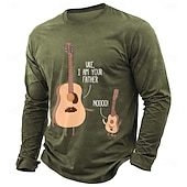  Homens Gíria engraçada Camiseta Manga Longa Camiseta Impressão 3D Gola Redonda Camisa Moda Diário Básico Casual Diário Rua Azul Preto Verde Verão Primavera Roupa S M L XL XXL XXXL