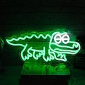 levne Dekorativní světla-Neonový nápis se zvířaty, stmívatelné neonové nástěnné světlo napájené z USB do ložnice, obývacího pokoje, herny, dětského pokoje, pánské jeskyně, roztomilá liška kapybara koala neonová dekorace,