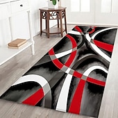 baratos Tapetes e tapetes e tapetes-Tapete de corredor com estampa geométrica em tecido de flanela, decoração para casa, tapete de entrada à prova de poeira, absorvente e macio para banheiro.