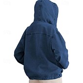 economico Bluse Semplici-Per donna Blusa Coulisse Bottoni Semplice Elegante Classico Moderno Manica Lunga Con Cappuccio Top Regolari Quotidiano Ferie Uscire Blu Blu marino Azzurro Estate Primavera