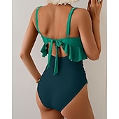 abordables Surfing Tankinis &amp; Bikinis-Mujer Traje de baño 2 Piezas Trajes de baño Color sólido Secado rápido Alta elasticidad Sin Mangas Bañadores Traje de baño Surf Playa Natación Verano