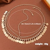 olcso Tánckiegészítők-Karnevál 2026 Rio Karnevál Samba Kiegészítők Bohém Stílus Arany Érmés Homlokkép Szettl Előadás Jelmez