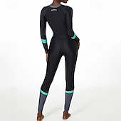 economico Rash Guards Interi-Per donna Rash Guard completo per il corpo One Piece Patchwork Con zip Protezione UV Elastico Manica Lunga Costume da Bagno Costume da bagno Surf Snorkeling Nuoto Primavera