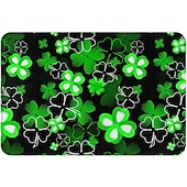 preiswerte Fußmatten-Fußmatte zum St. Patrick's Day, dekorative irische Feiertags-Eingangsmatte mit Kleeblättern und keltischen Mustern für festliche Heim- und Türdekoration