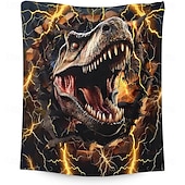 お買い得  ブランケット＆毛布-アメリカ独立記念日 毛布 フリースブランケット ソファ用スローブランケット 恐竜 ギフト クラシック 3D ソファー ベッドサイド 装飾ブランケット 暖かい毛布 ホームデコレーション