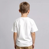  100% хлопок Дети Мальчики Синий Черный Белый Графика Орел 250-летие Футболка Блуза Вырез под горло С короткими рукавами на открытом воздухе На каждый день Мода Уличный стиль Оригинальный рисунок