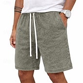 abordables Bermudas estilo casual-Pantalones Cortos de Hombre SoftFade™ Pantalones Cortos de Verano Pantalones Cortos Casual Pantalones Cortos Lavado Ácido con Bolsillo Cintura Elástica Lavados Comodidad Transpirables Longitud de