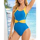 ieftine Rash guards One Piece-Pentru femei Costum de baie Costume de baie One Pieces Peteci Picior scurt Uscare rapidă Elastic Fără manșon Costume de Baie Costum de baie Surfing Plajă Înot Vară