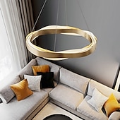 cheap Ring &amp; Round Design-Nordic Modern Ring LED 3 Color 65/80cm Chandelier for Living Room Bedroom Dining Table Pendant Lamp Home Decor Lighting,Ceiling Pendant Light