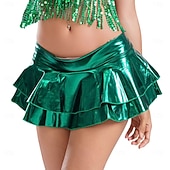 Недорогие Карнавальные танцевальные костюмы-карнавал 2026 Рио карнавал самба танцевальная одежда блестящая розовая мини-юбка с оборками бразильский фестивальный костюм для выступления