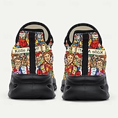 levne Pánské boty-Pánské barevné sváteční tenisky – pruhy a zábavné vzory na Mardi Gras, ideální na karneval, Mardi Gras a pouliční slavnosti