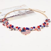  250e anniversaire des États-Unis Collier Occasionnel Adulte Unisexe Jour de l'Indépendance / 4 Juillet 4 Juillet Soirée Performance Se déguiser