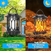 Недорогие Подсветки дорожки и фонарики-Уличный солнечный светильник для двора, 20 светодиодов, плафон, полый светильник, водонепроницаемый, настенный светильник, украшение для сада, балкона, газона, праздника, кемпинга, вечеринки.