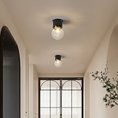 Недорогие Встраиваемые и полунавесные крепления-Современный простой потолочный светильник для коридора, креативный круглый стеклянный шар, рождественская тематика, 1 шт.