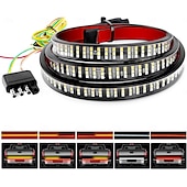 olcso vízálló szalaglámpák-teherautó hátsó ajtó lámpája, teherautó hátsó ajtó rúdja háromsoros LED-szalag piros fékfehér hátrameneti szekvenciális borostyánsárga irányjelzőkkel, villogó fényekkel