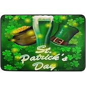 preiswerte Fußmatten-Fußmatte zum St. Patrick's Day, dekorative irische Feiertags-Eingangsmatte mit Kleeblättern und keltischen Mustern für festliche Heim- und Türdekoration