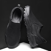 voordelige Slip-On Casual Schoenen-Grijze instapschoenen voor heren, lichtgewicht en ademend gebreid bovenwerk, comfortabele zool met demping, moderne casual stijl voor dagelijks gebruik en reizen.