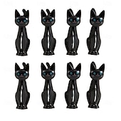 abordables Utensilios de cocina y gadgets-8 pinzas para la ropa con forma de gato, pinzas para almacenamiento de cocina, pinzas para papelería, pinzas para toallas de playa