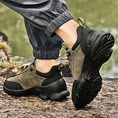 economico Sneakers Casual-scarpe da ginnastica sportive grigie da uomo, tomaia in mesh traspirante, suola ammortizzante, stile sportivo moderno, adatte per camminare, viaggiare e abbigliamento casual