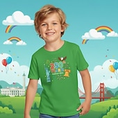  Bumbac 100% Bumbac Copii Băieți Albastru piscină Negru Alb Grafic A 250-a aniversare Tricou Bluză Stil Nautic Manșon scurt În aer liber Zilnice Modă Șic Stradă Designer Imprimare Vară Primăvară Toate