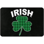preiswerte Fußmatten-Fußmatte zum St. Patrick's Day, dekorative irische Feiertags-Eingangsmatte mit Kleeblättern und keltischen Mustern für festliche Heim- und Türdekoration