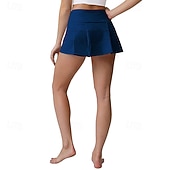 economico Gonne e Skorts da Donna-Per donna Tinta unita Gonna casual Gonna da tennis Gonne da tennis con pantaloncini Tasca Asciugatura Rapida Traspirante Corsa Fitness Yoga Gonna Gonna-pantaloncini Nero Bianco Rosa Abbigliamento da