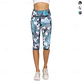 halpa Jooga-leggingsit ja sukkahousut-Naisten Joogahousut Sivutaskut Peppua kohottava Vatsatuki Korka vyötärö Pilates Kuntosaliharjoitus Juoksu Pyöräily Sukkahousut Caprileggingsit Alaosat Painettu Musta+vaaleanpunainen+vihreä Musta