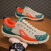 baratos Tênis Casuais-Tênis masculino em mesh e couro sintético – calçado de corrida de alto desempenho para aventuras ao ar livre e atividades físicas.