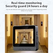 Χαμηλού Κόστους Συστήματα Ενδοεποικινωνίας Θυροτηλεόρασης-ασύρματο οπτικό κουδούνι πόρτας με οθόνη 4,3 ιντσών IPS οθόνη 2,4g ασύρματο έξυπνο βίντεο υψηλής ευκρίνειας ing intelnt κουδούνι πόρτας για βίλα, γραφείο, διαμέρισμα