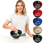 cheap Event &amp; Party Supplies-Handmade Garlic Grater Herb Bowl, 2 in 1 Pottery Herb Stripper Bowl with 5 Holes, Multi-Functional Herbs Stripping Bowls with Built-in Garlic Grater for Home Kitchen Preparation