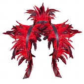 olcso kiegészítők-Carnaval 2026 Rio Carnaval Szamba Kiegészítők női piros tollas szárnyak hátizsák Brazíliai Fesztivál Előadói Jelmez