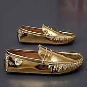 economico Mocassini casual-Per uomo Casual Quotidiano Pelle PU Confortevole Mocassino Rosso marrone Nero Bianco