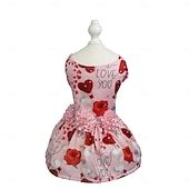 Недорогие Праздник-Собаки Платья Симпатичные Стиль Мягкий Влажная чистка Мода Удобный День Святого Валентина День Святого Валентина Собака