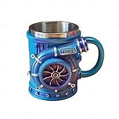 halpa Mukit ja kupit-retro V8-moottorimuki, luovat turboahtimella varustetut mukit, uutuus 3D-mekaaninen kahvikuppi, ihanteellinen lahja autoharrastajille, mekaanikoille &amp;vaihdelaatikot