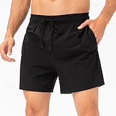 baratos Calções de Banho Masculinos-Homens Calção Justo de Natação Shorts de natação boxer Calção Bolsos Cintura elástica Côr Sólida Tecido Conforto Respirável Curto Casual Praia Natação Férias Moda Azul Preto Sem Elasticidade