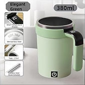 cheap Mugs &amp; Cups-Magnetic Blending Coffee Cup with Straw Lid, 304 Stainless Steel Mixer, 7000 RPM Fast Blending for Smoothies &amp; Coffee, USB-Rechargeable for home/Office/Travel (Hot/Cold Drinks)