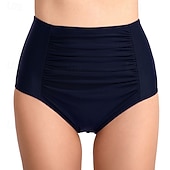 abordables Surf Tankinis &amp; Bikinis-Femmes Shorts de bain Bas de bikini taille haute Une pièce Couleur Unie Jambe courte Séchage Rapide Élastique Bas Surf Plage Natation Été