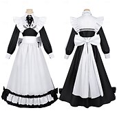 voordelige Anime kostuums-Dienstmeisje Pakken Anime Jurken Outfits Gemaskerd Bal Cosplay pakken Halloween Carnaval Strip Con Anime Expo Kostuum Voor Dames Volwassenen