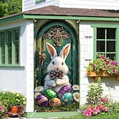 Χαμηλού Κόστους Γκαράζ &amp; Πινακίδες Πόρτας-Πάσχα Αφίσες Κάλυμμα πόρτας Πανό εξωτερικού χώρου Rabbit χαριτωμένο στυλ 3D Πάρτι Κοιτώνας Δωμάτιο Εφήβων Κοιτώνας Κολλεγίου Υπνοδωμάτιο Guys Man Cave Frat Φόντα λήψης Διακόσμηση Σπιτιού