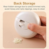 abordables Cuidado Personal &amp; Salud-Cortauñas eléctrico para adultos mayores, 3 velocidades, potente cortauñas automático con pulidor, luz LED, recargable, para uñas de pies y manos.