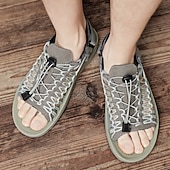 economico Infradito da Vacanza-sandali da uomo color cuoio con cinturini regolabili, traspiranti e comodi, ideali per attività estive all'aperto e vacanze