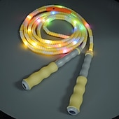  ugrókötél led lámpákkal fitnesz edzőeszközökhöz, gubancolódásmentes kötélugrás puha gyöngyös szegmenssel, prémium állítható ugrókötél gyerekeknek, nőknek, férfiaknak