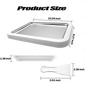 cheap Ice Cube Tray-Rolled Ice Cream Maker, At-Home Rolled Ice Cream Machine with Instant Freeze Tray &amp; 2 Scrapers, DIY Fun Family Activity Instant Ice Cream Maker for Yogurt, Sorbet