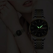 cheap Quartz Watches-Mother's Day Gift Women Quartz Watch Casual Luminous Calendar Date Alloy Watch