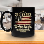 Недорогие Кружки и чашки-Патриотическая кружка к 250-летию Соединенных Штатов, керамическая кофейная кружка к полувековому юбилею, 1776-2026 Америка 250, подарок на День независимости 4 июля для мужчин и женщин, для