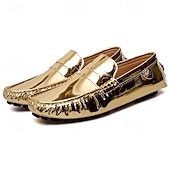 economico Mocassini casual-Per uomo Casual Quotidiano Pelle PU Confortevole Mocassino Rosso marrone Nero Bianco